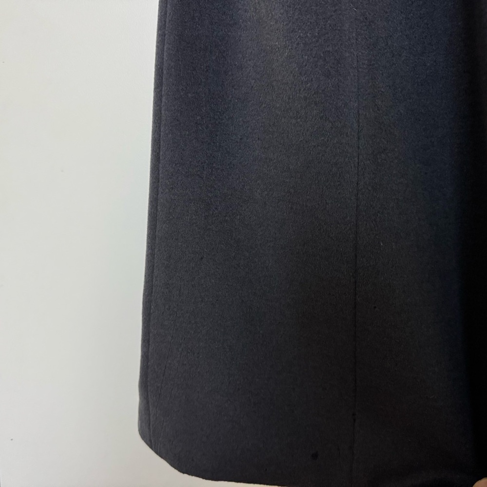 max mara dark gray floor length single button closure wool coat - Picture 15 of 16